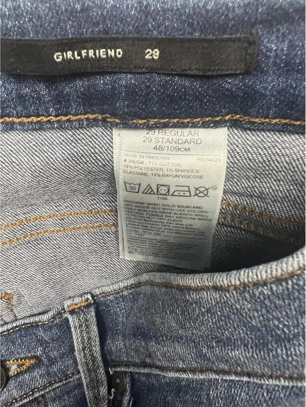 Banana Republic Girlfriend Straight Leg Denim Jeans Womens 29 Med Wash